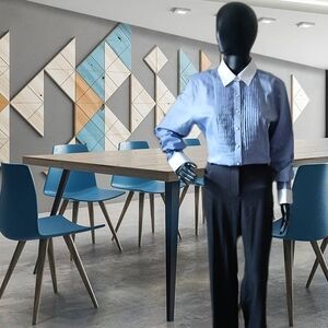 Talbots Blue Tuxedo Shirt, Apt 9 Gray Pants Outfit, Size 14